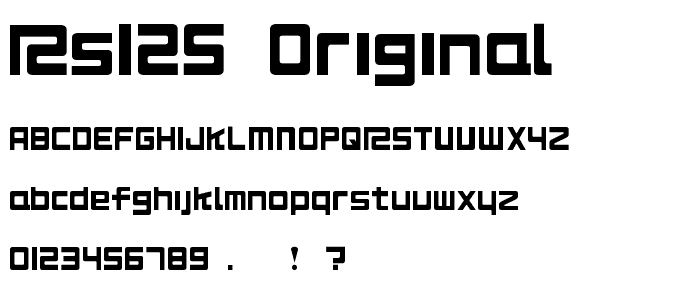 RS125 Original font